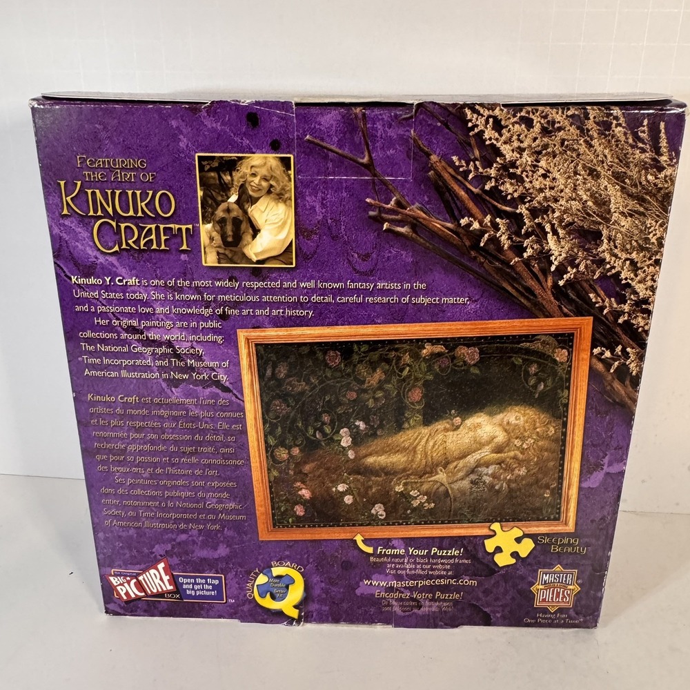 "Sleeping Beauty" Kinuko Craft 550 Piece Glitter & Glow Puzzle sealed bag new - Picture 3 of 6